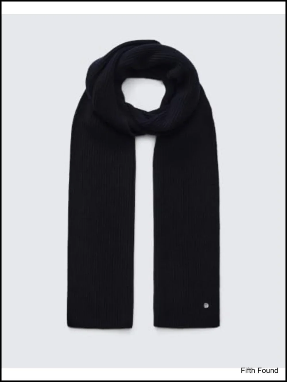 Wool Cashmere Blend Ribbed Knit Scarf Warm Vertical Rib Wrap